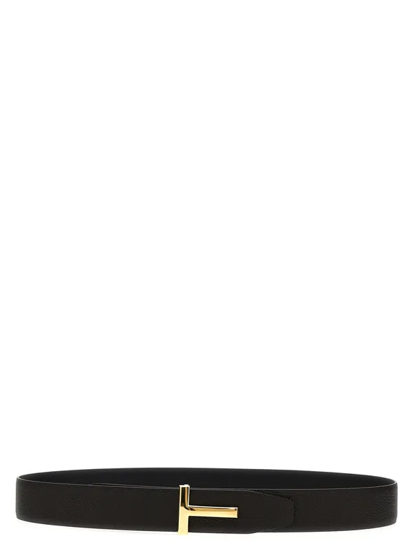 Buckle Logo Reversible Belt Belts Multicolor - Tom Ford