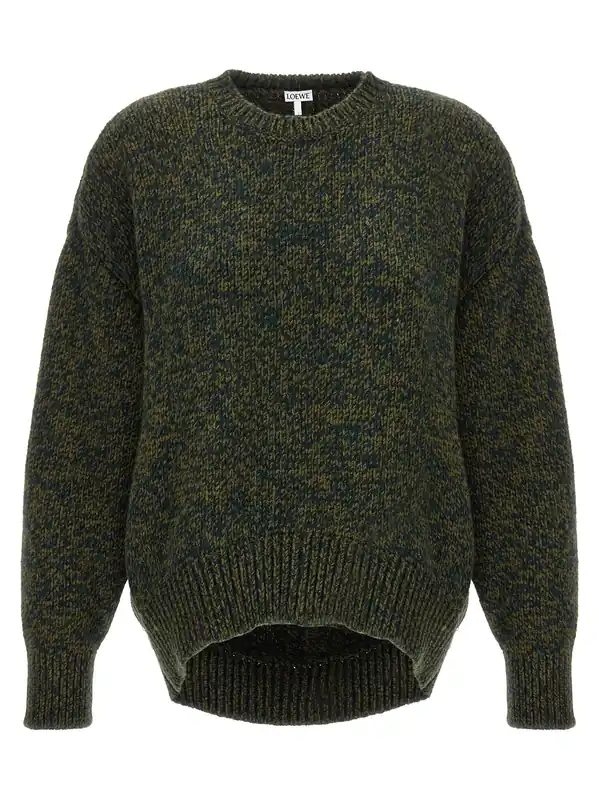 Double Neck Sweater Sweaters And Cardigans Green - Loewe