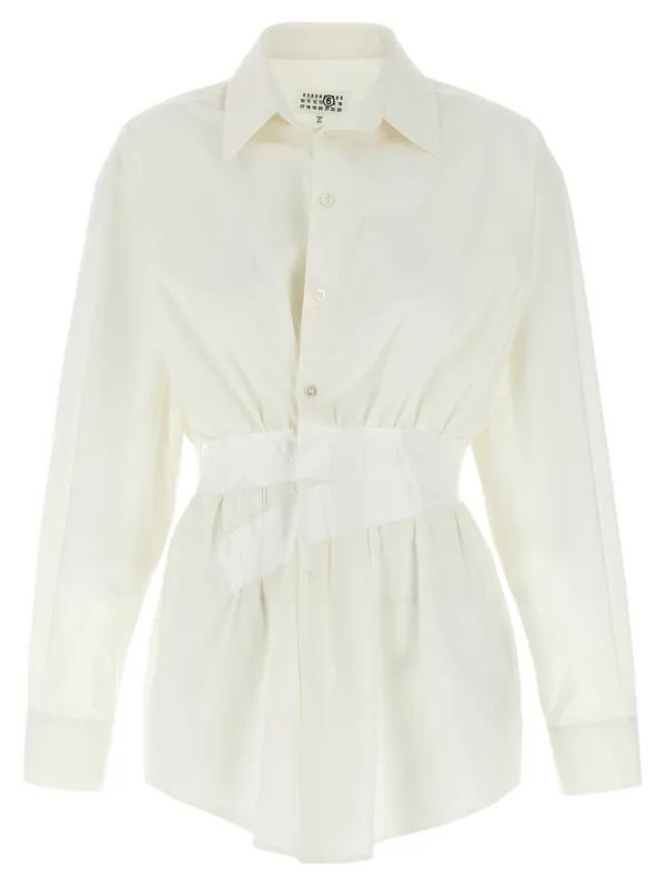 Taped Shirt Shirt And Blouse White - MM6 Maison Margiela