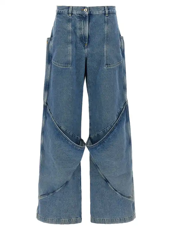 Maxi Pocket Jeans Blue - The Attico