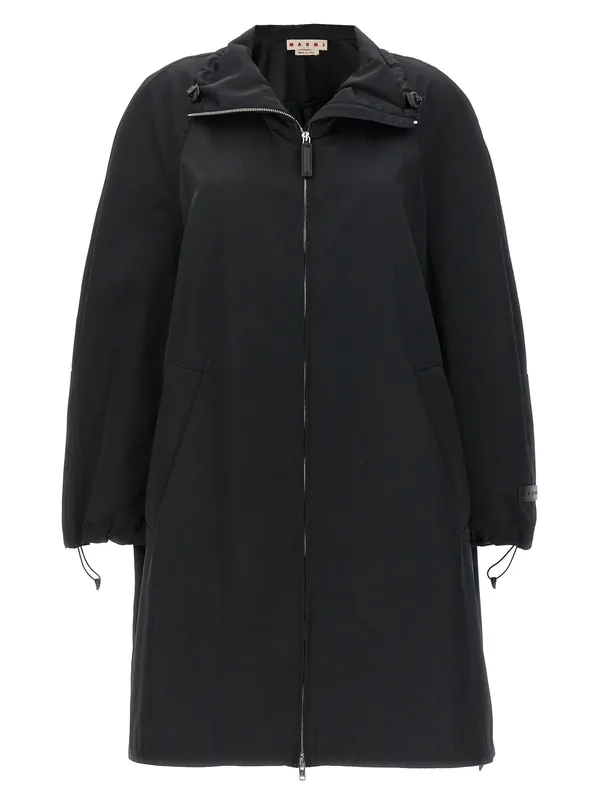 Satin Parka Casual Jackets And Parka Black - Marni
