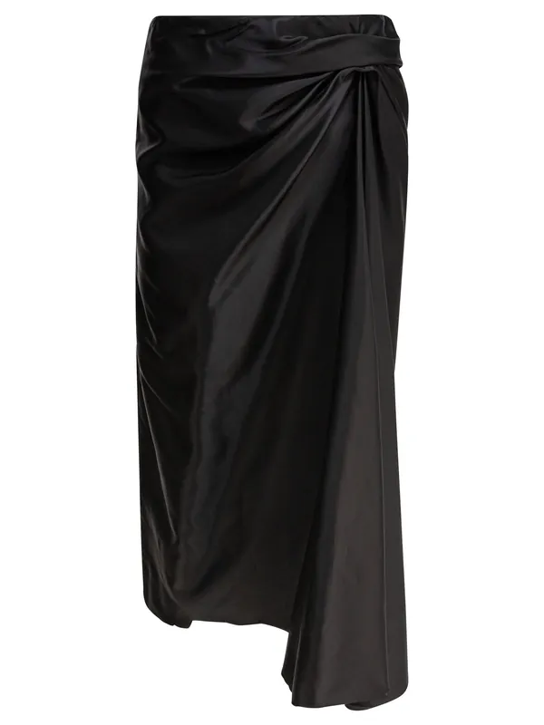Draped Skirt Skirts Black - Balenciaga