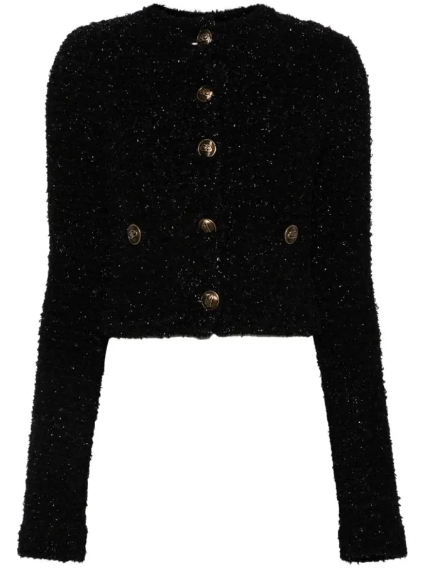 Bouclé Cropped Jacket - Balenciaga