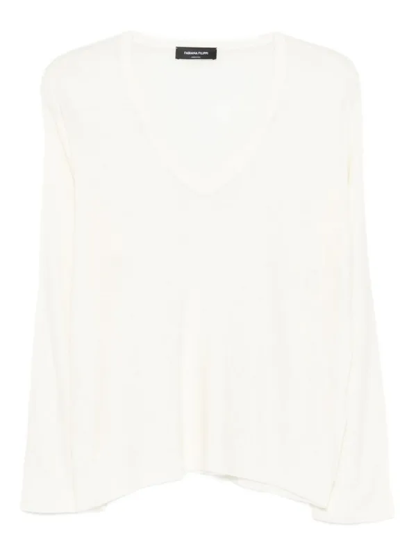 Wool V-Necked Sweater
