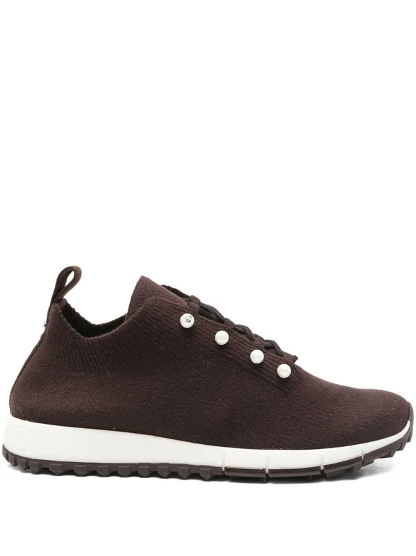 Veles Pearl Embellished Sneakers - Jimmy Choo