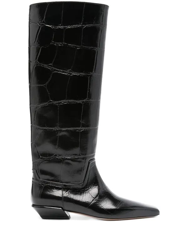 Bettina Leather Boots - Paris Texas