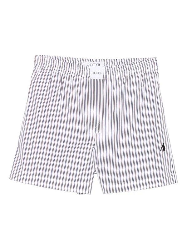 Striped Cotton Shorts - The Attico