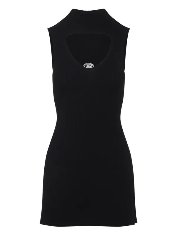 Wool Cut-Out Mini Dress