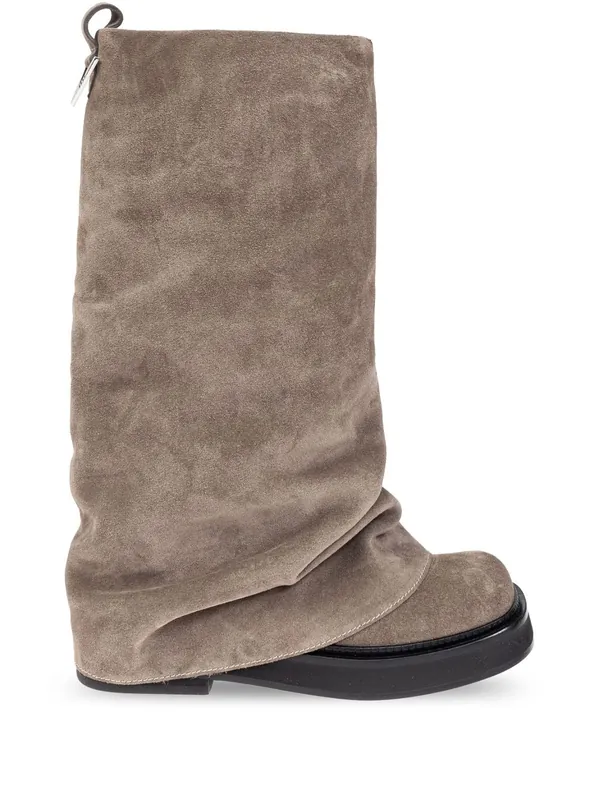 Robin Suede Leather Combat Boots - The Attico