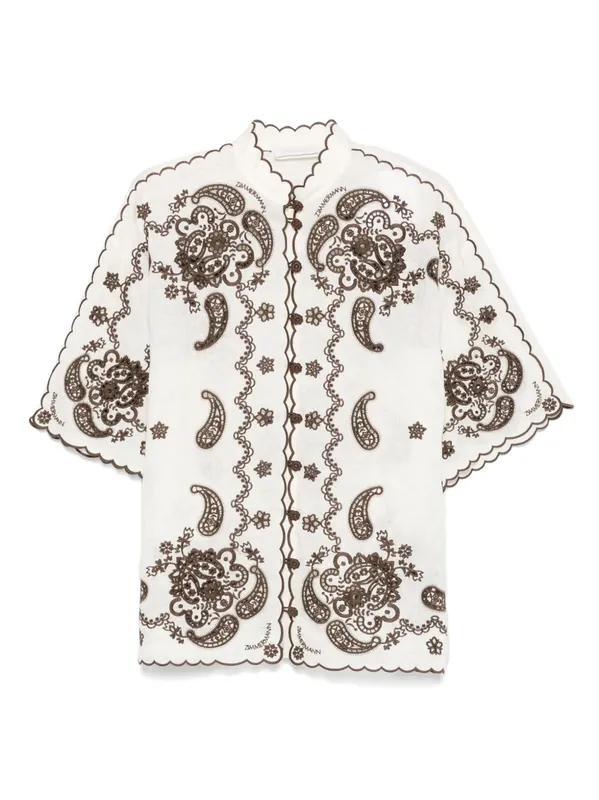 Ascension Embroidered Shirt - Zimmermann