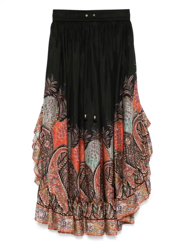 Rhiannon Printed Silk Skirt - Zimmermann