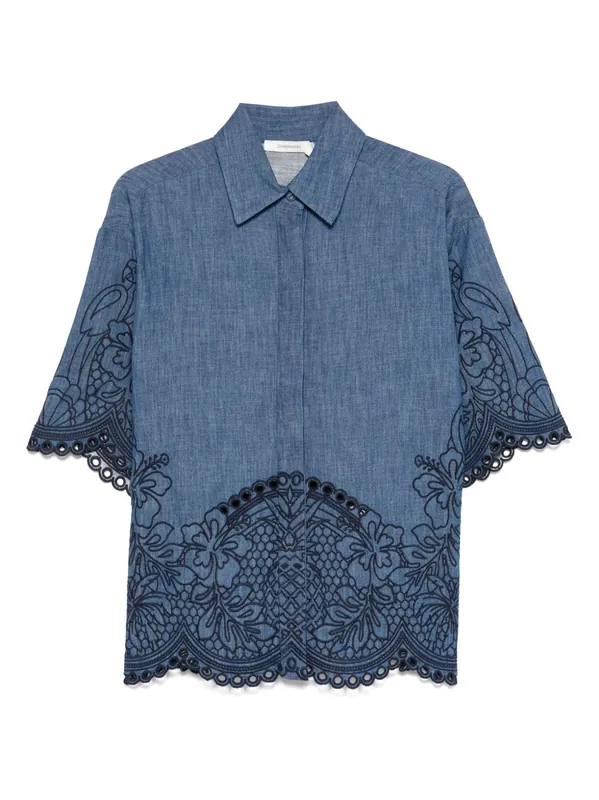 Coco Embroidered Denim Shirt - Zimmermann