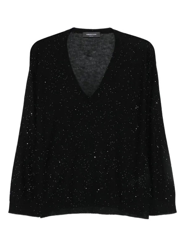 Wool V-Necked Sweater