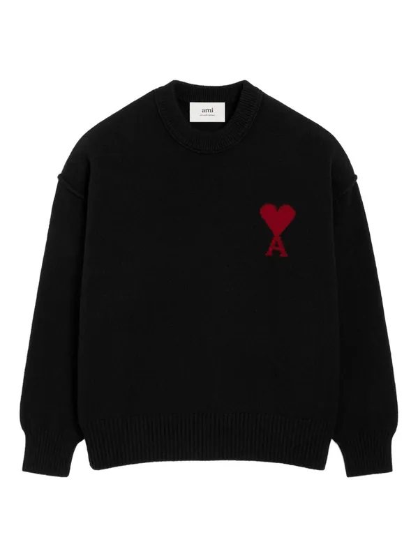 Ami De Coeur Wool Sweater - Ami Paris
