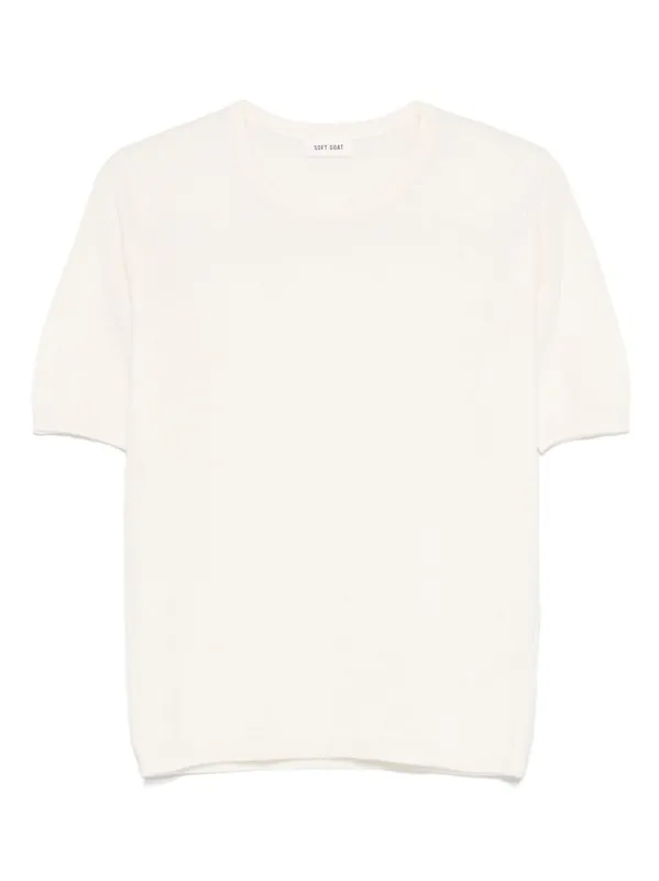 Cashmere Crewneck Top - Soft Goat
