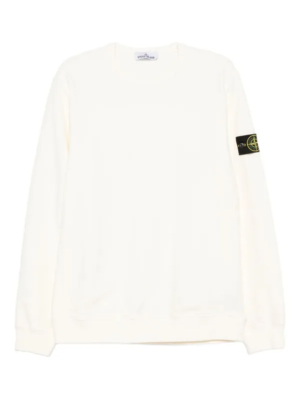 Logo Cotton Crewneck Sweatshirt - Stone Island