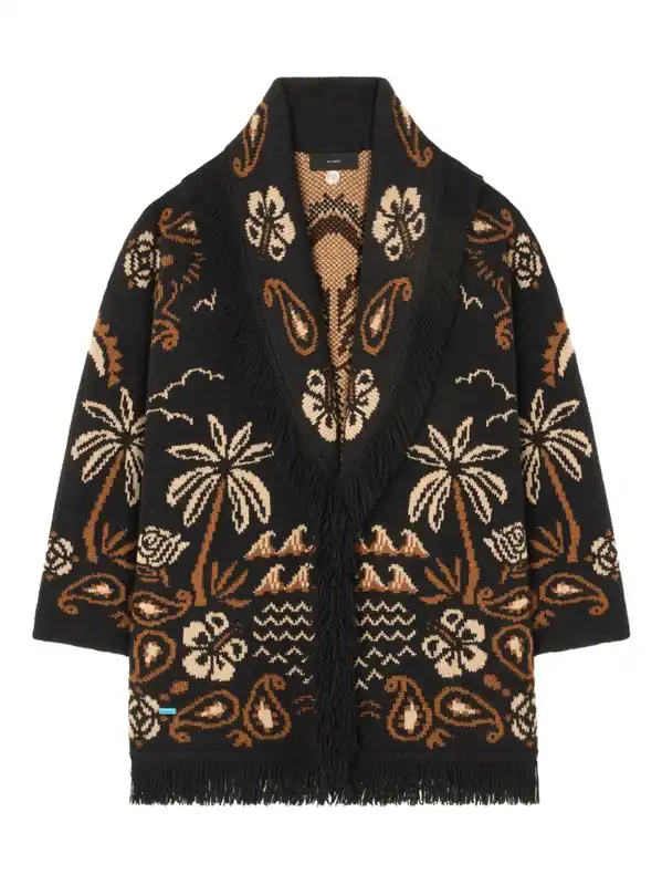 Glimpse Of Eden Wool And Cashmere Cardigan - Alanui
