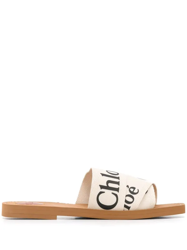 Woody Linen Sandals - Chloé