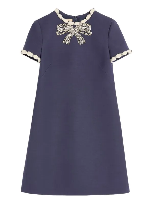 Wool And Silk Embroidered Dress - Valentino Garavani