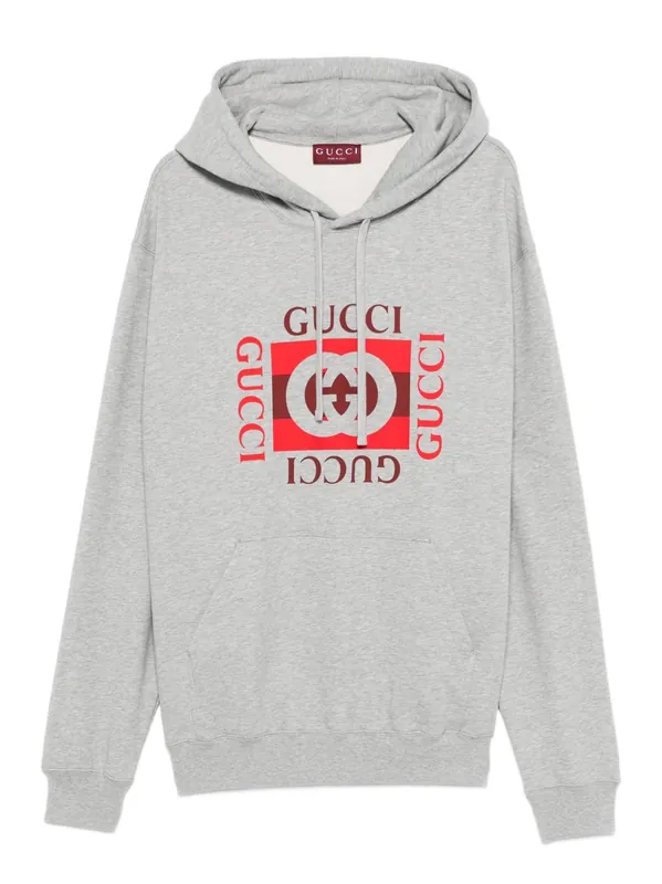 Logo Cotton Hoodie - Gucci