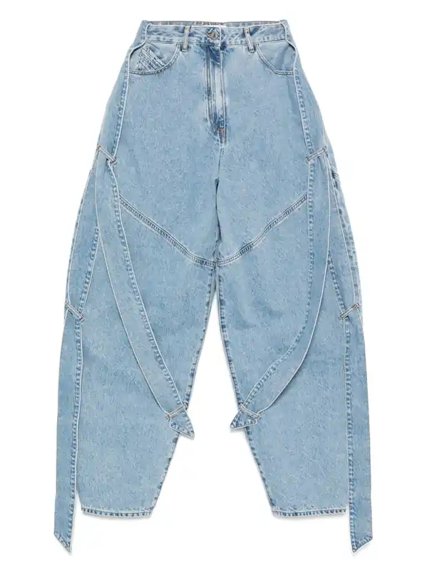 Wide-Leg Denim Jeans
