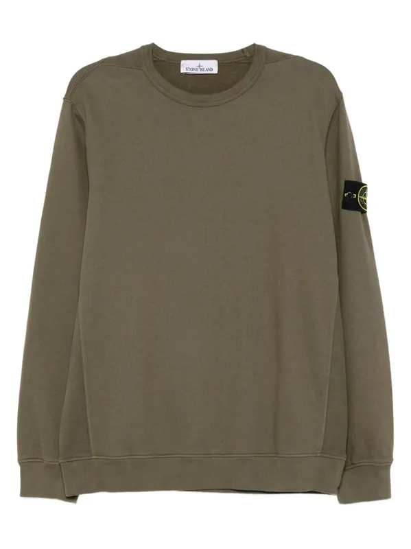 Logo Cotton Crewneck Sweatshirt - Stone Island