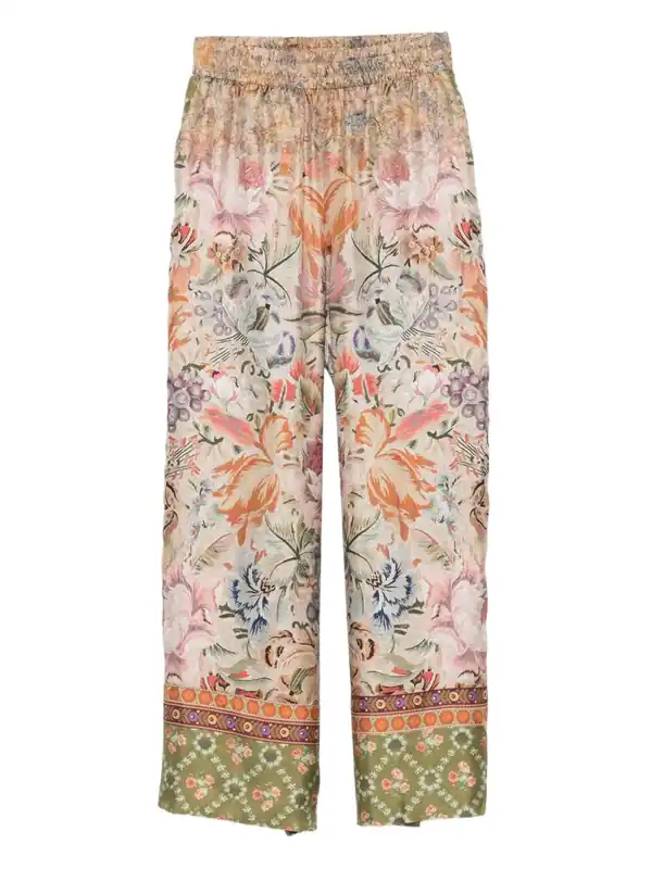 Printed Silk Trousers - Pierre Louis Mascia