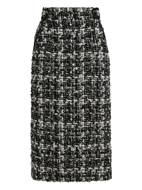 Wool Blend Midi Skirt - Dolce & Gabbana