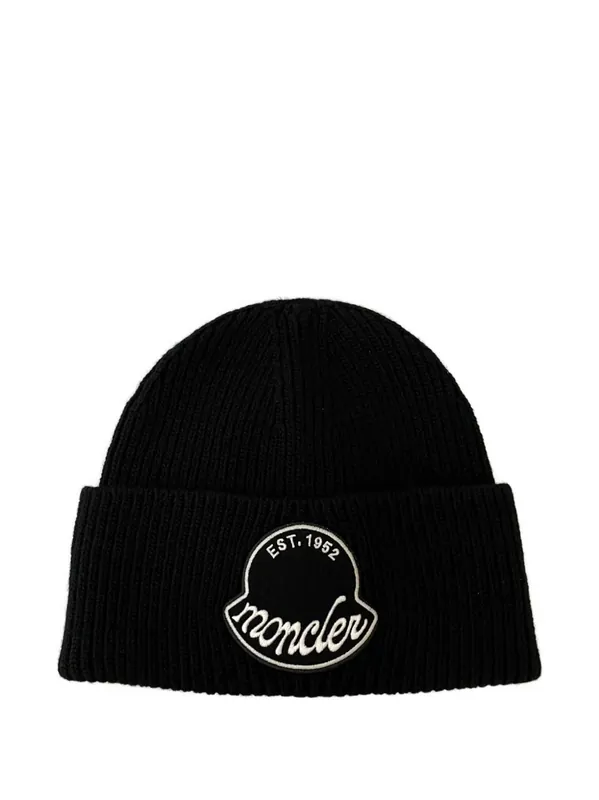 Logo Knitted Beanie - Moncler