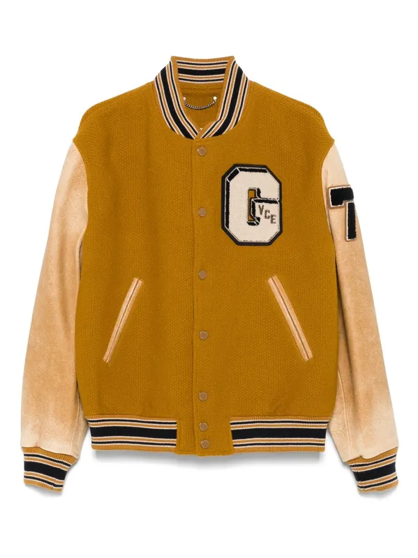 Wool And Leather Bomber Jacket - Golden Goose