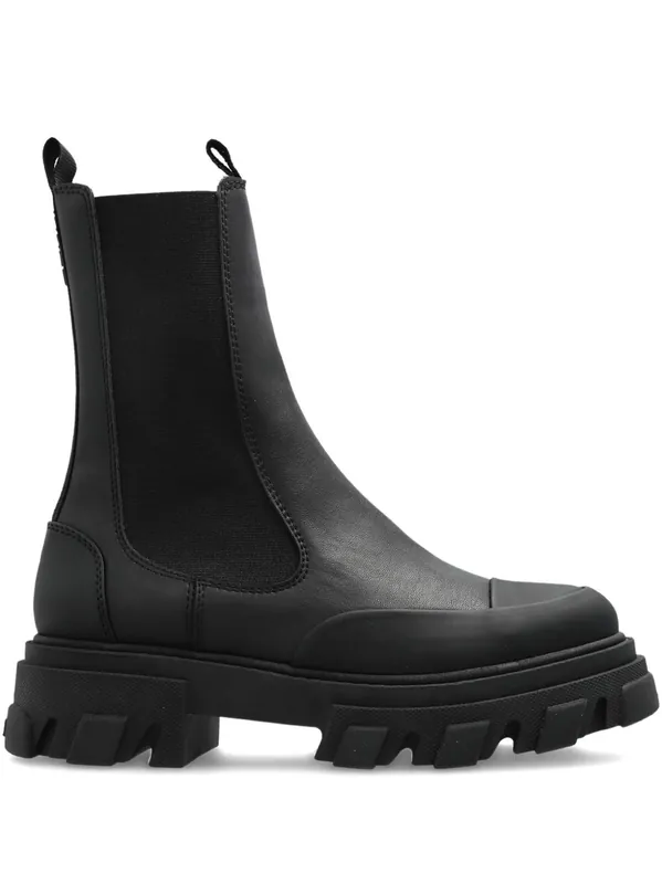 Chelsea Mid Leather Boots - Ganni