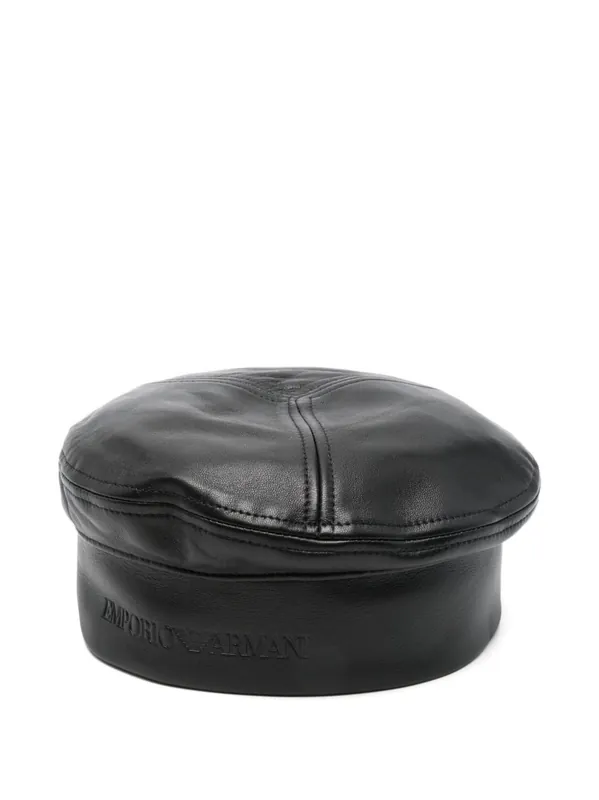 Leather Basque Hat - Emporio Armani
