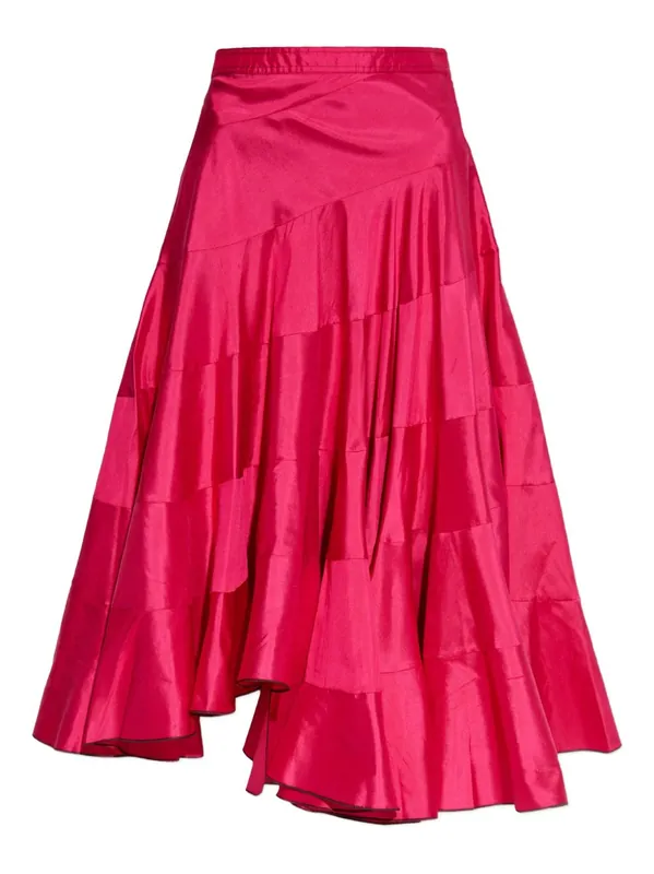 Silk Flared Midi Skirt - Tory Burch