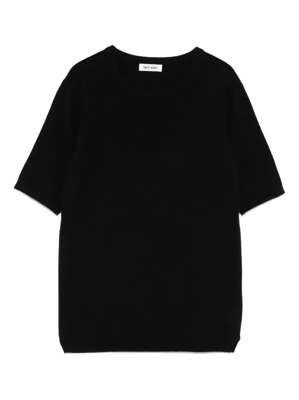 Cashmere Crewneck Top - Soft Goat
