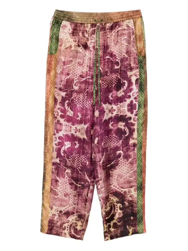 Printed Silk Trousers - Pierre Louis Mascia
