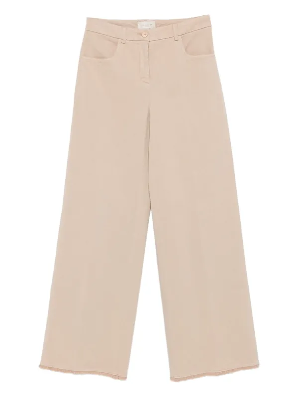 Cotton Wide-Leg Trousers