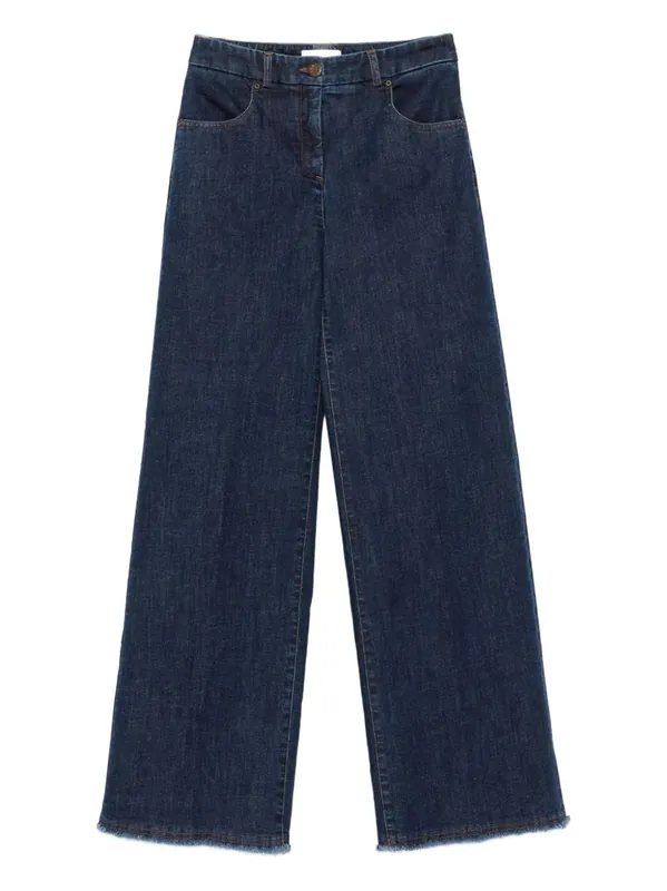 Cotton Wide-Leg Trousers