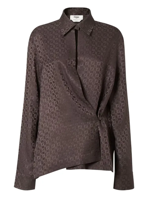 Ff Jacquard Silk Shirt - Fendi
