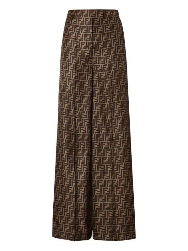 Ff Silk Trousers - Fendi