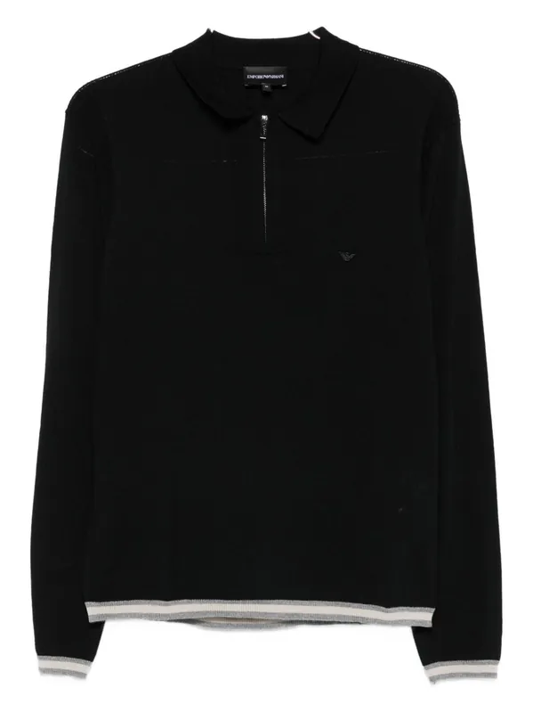 Wool Polo Shirt - Emporio Armani