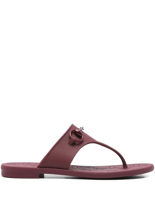 Horsebit Thong Sandals - Gucci