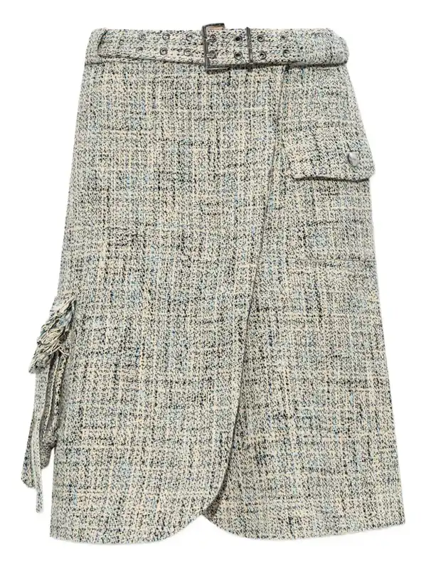 Tweed Midi Skirt - Ganni