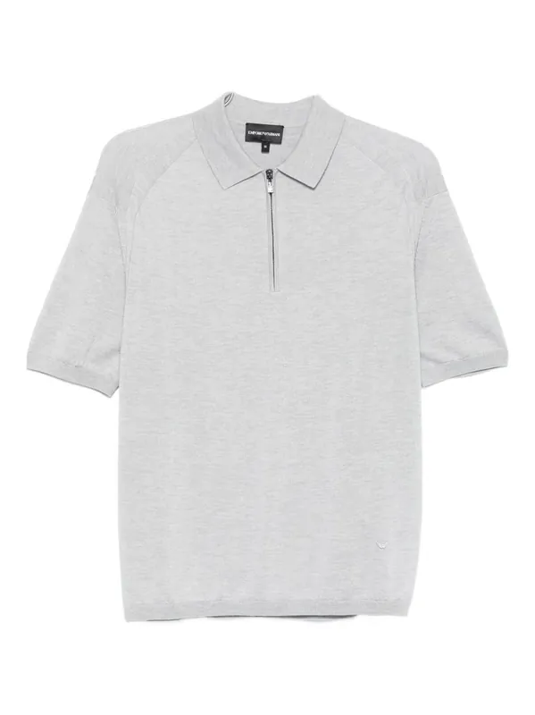 Wool Blend Polo Shirt - Emporio Armani