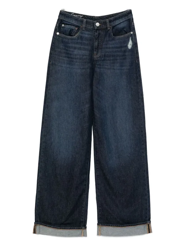 Wide-Leg Denim Jeans