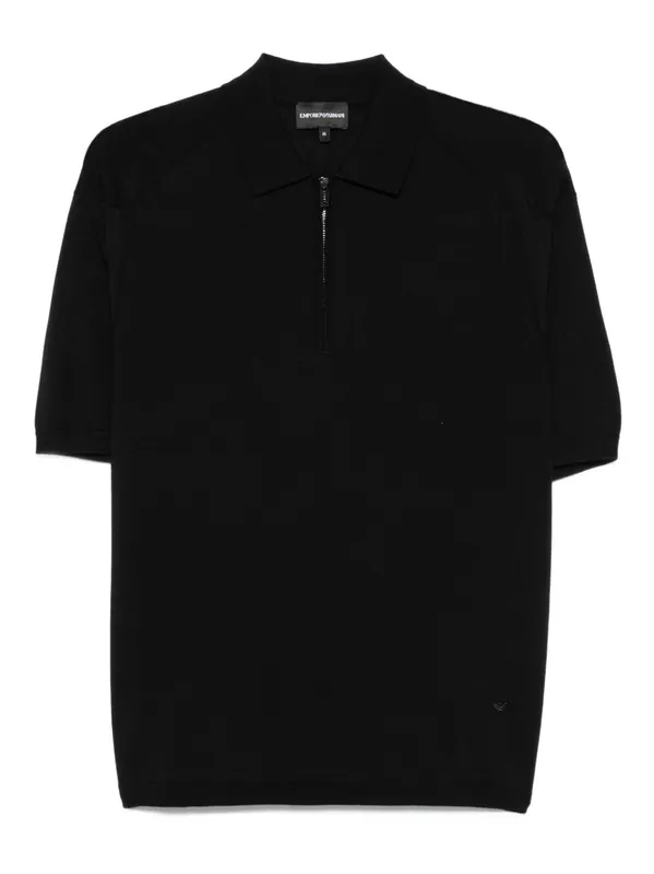 Wool Blend Polo Shirt - Emporio Armani