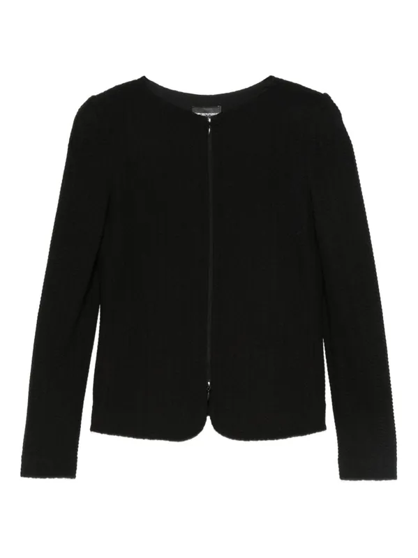 Cotton Blend Blazer Jacket - Emporio Armani
