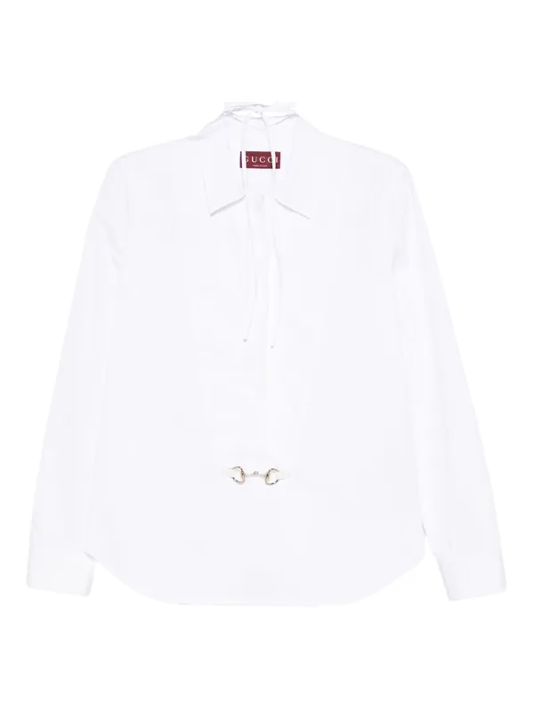 Horsebit Cotton Shirt - Gucci