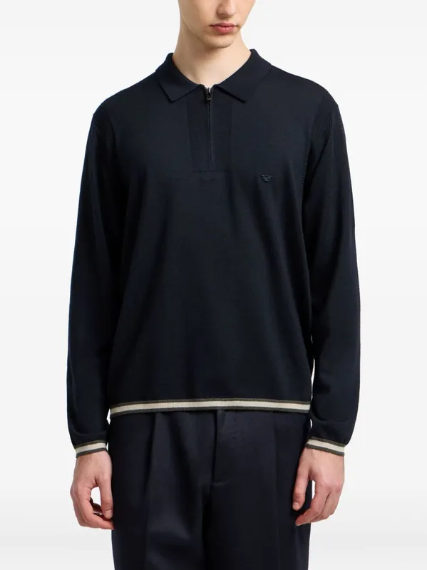 Wool Polo Shirt - Emporio Armani
