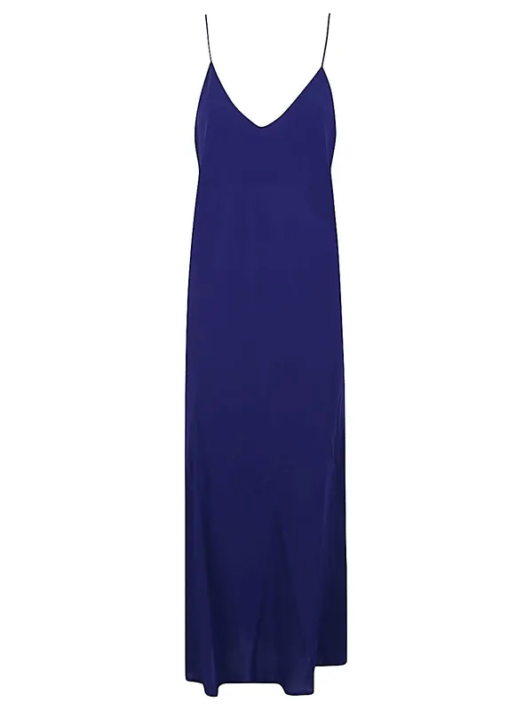 Georgette Long Slip Dress - Alberto Biani