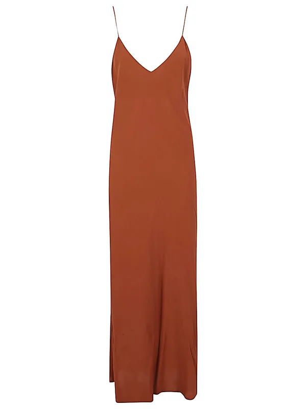 Georgette Long Slip Dress - Alberto Biani